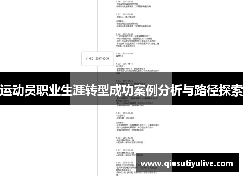 运动员职业生涯转型成功案例分析与路径探索